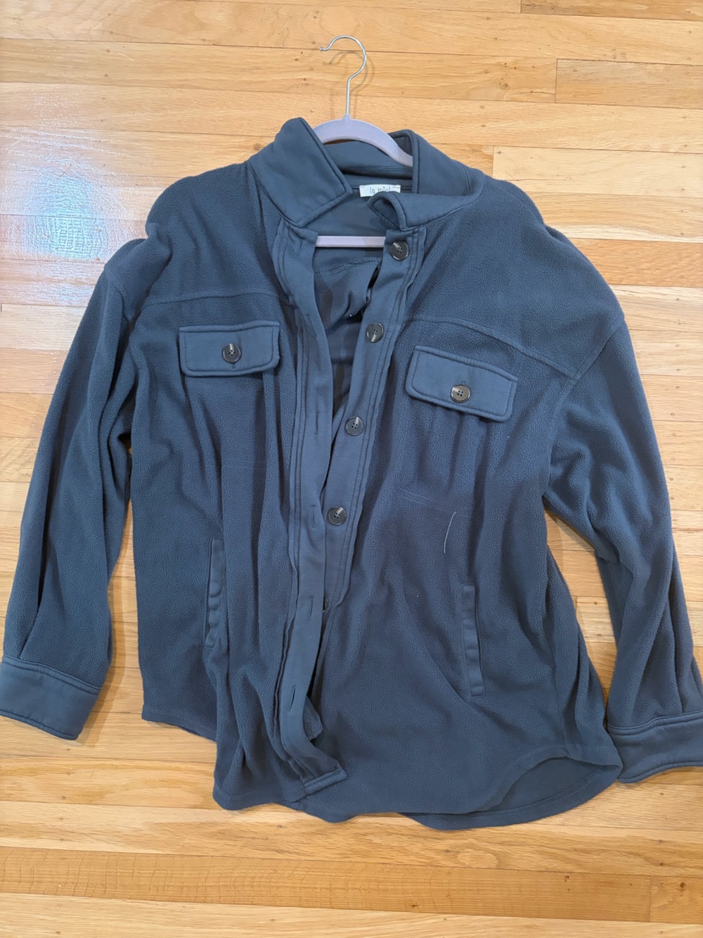 Lightweight Long-Sleeve Shirt Jacket in Dark Navy